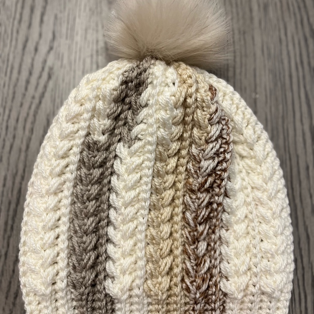 Handmade Cozy crochet Beanie with Pom Pom
